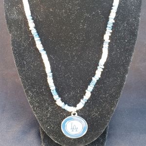 Dodgers Puka Shell Necklace